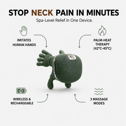 BioniQ Heat Pro cordless neck and shoulder massager with heat — front view